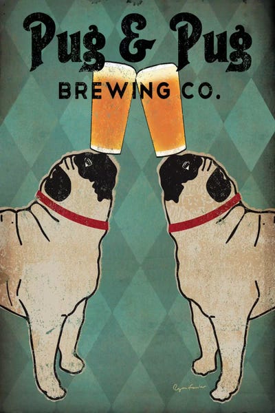 Buyartforless White Labradoodle Brewing Co by Ryan Fowler 24x12 Beer Signs Art Print Poster 